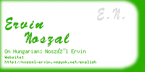 ervin noszal business card